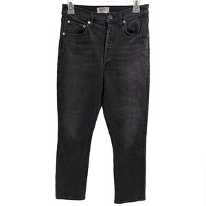 AGOLDE Black High Rise Button Fly Jeans size 27